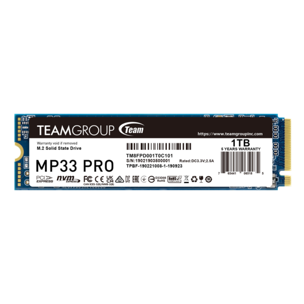 1TB SSD TeamGroup MP33 PRO M.2 PCIe NVMe