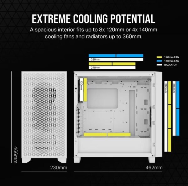 Corsair 3000D Airflow Blanc - Image 3