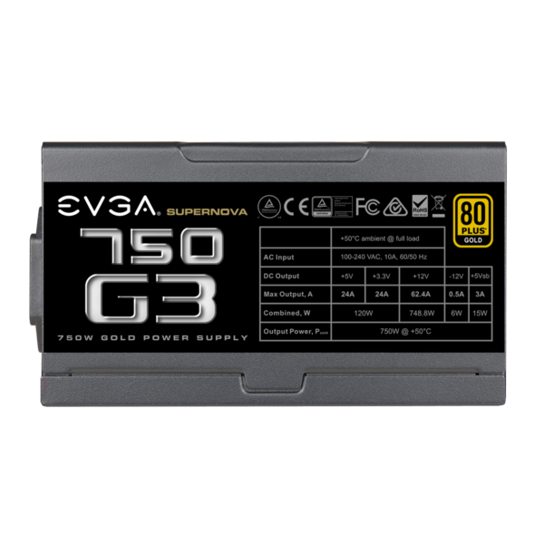 EVGA SuperNOVA 750 G3 - 80 Plus Gold 750W - Image 3