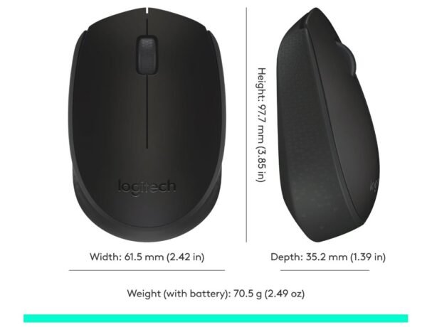 Logitech M171 Wireless Mouse - Black - Image 9