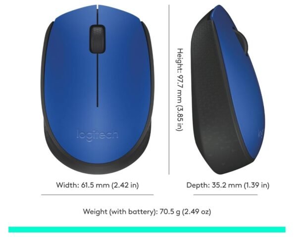 Logitech M171 Wireless Mouse - Blue - Image 9