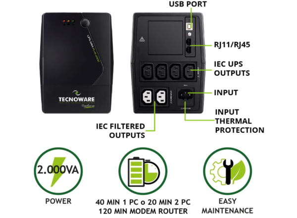 Tecnoware UPS ERA PLUS 750 - Image 2