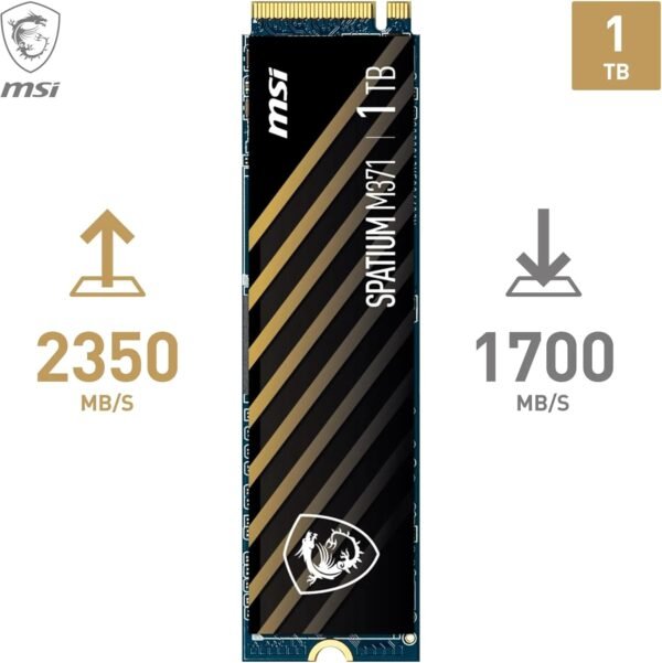 1 TB MSI SPATIUM M371 NVMe M.2 SSD - Image 2