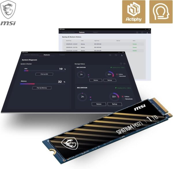 1 TB MSI SPATIUM M371 NVMe M.2 SSD - Image 7