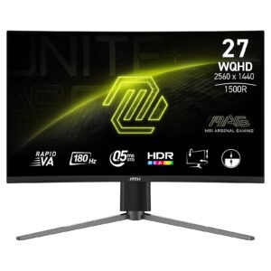 MSI MAG 27CQ6F Curved – 27” QHD | 180Hz | 0.5ms