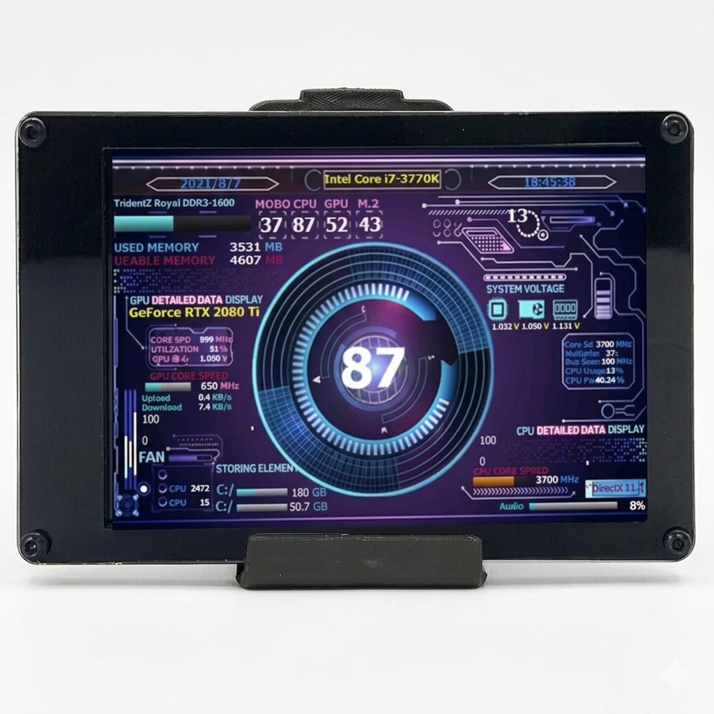 Mini LCD 3,5″ IPS USB