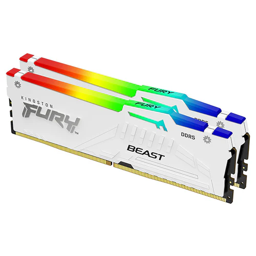 Kingston FURY 32GB (2×16GB) DDR5 6000MHz CL30 RGB White – Image 2