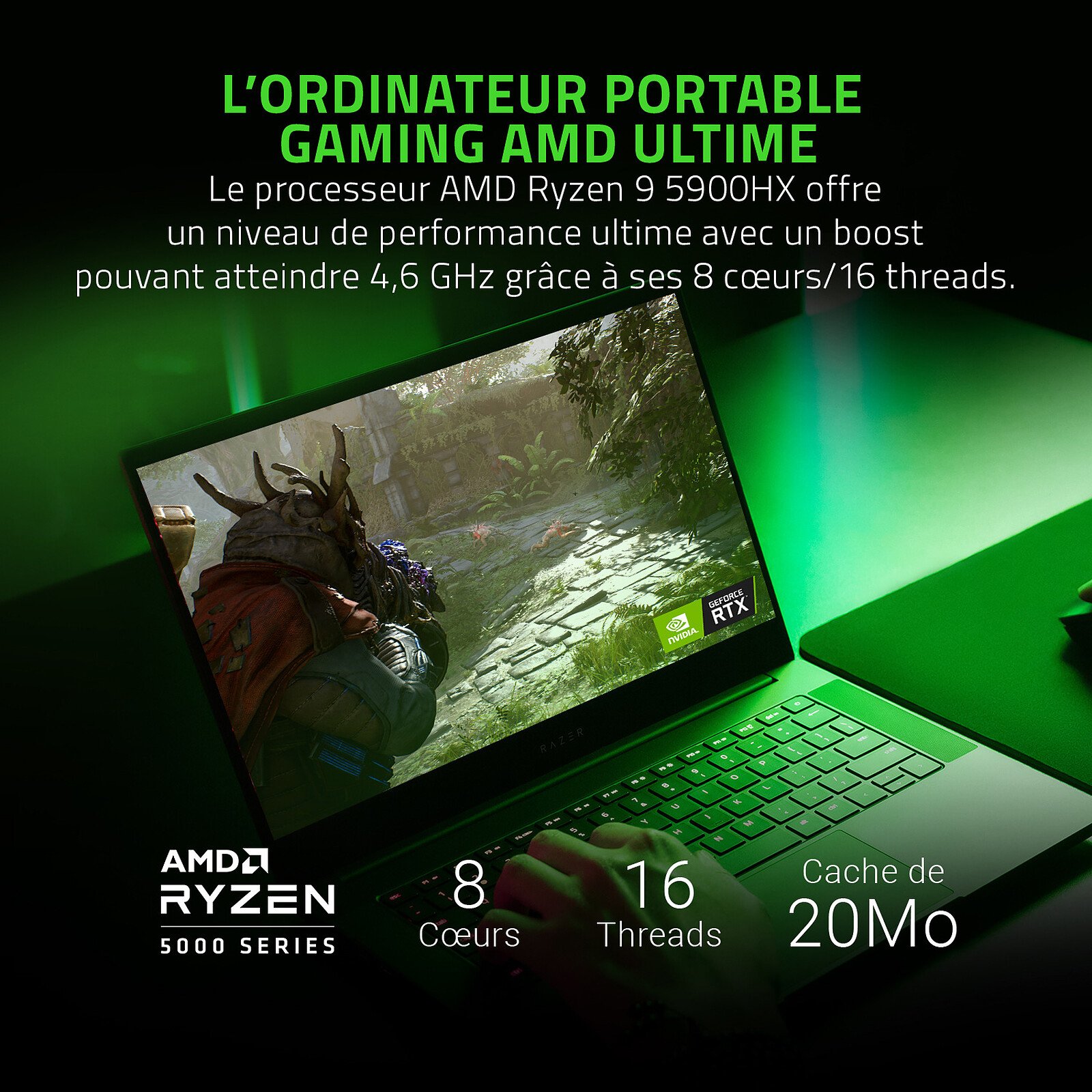 RAZER BLADE 14 RZ09-0370 | Ryzen 9 5900HX | RTX 3070 8GB | 16GB | 1TB NVMe | QWERTY RGB | 14" QHD 165Hz | (USED WITH BOX) – Image 2