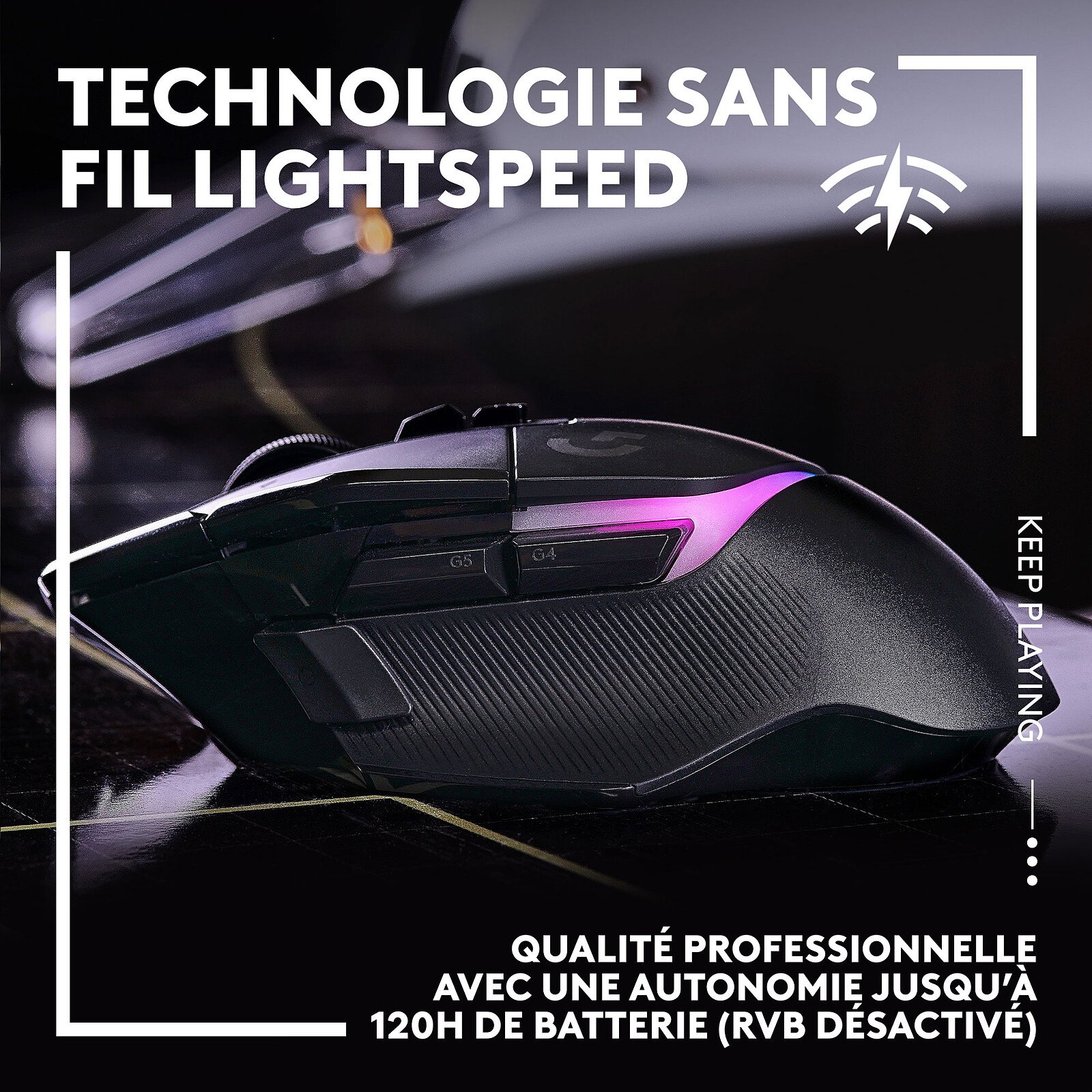 LOGITECH G502 X PLUS LIGHTSPEED RGB WIRELESS GAMING MOUSE BLACK – Image 3