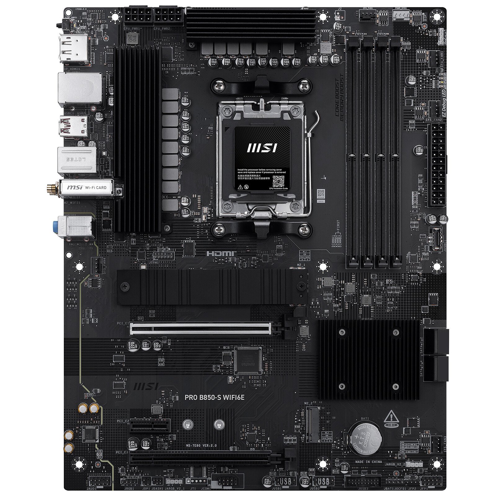 MSI PRO B850-S WIFI6E | AMD B850 | Socket AM5 | DDR5 | ATX – Image 2