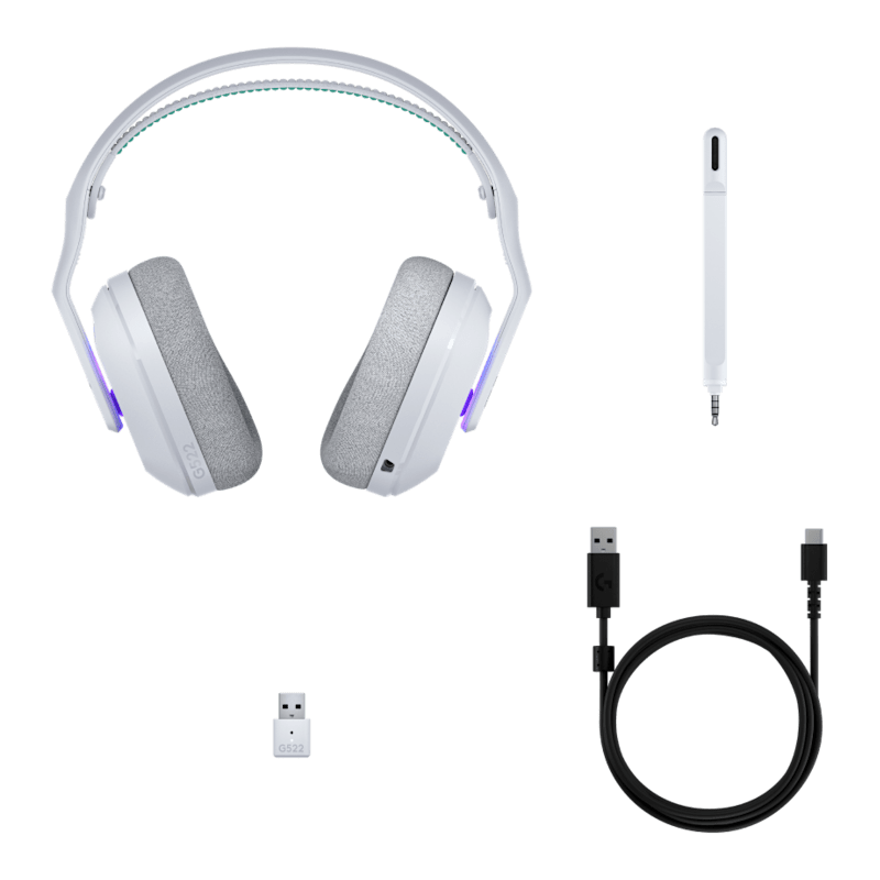 Logitech G522 LIGHTSPEED | Casque Gaming Sans Fil | White – Image 4