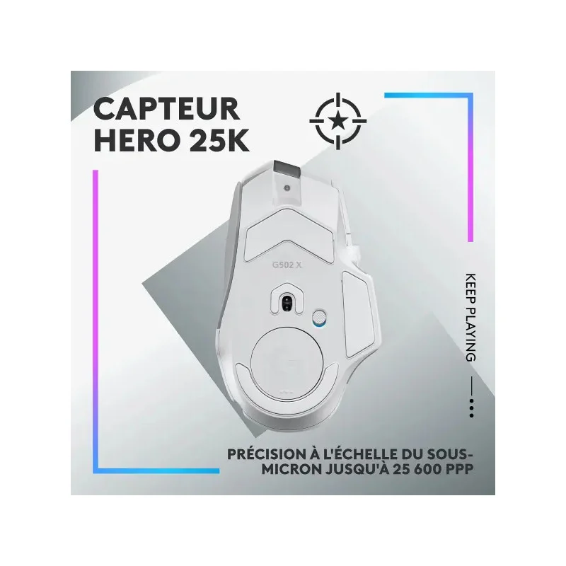Logitech G502 X PLUS LIGHTSPEED | White | Souris Gaming Sans Fil – Image 3