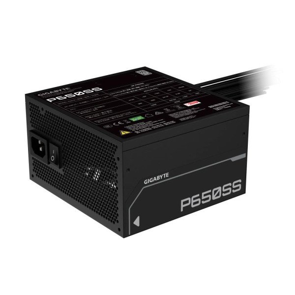 GIGABYTE P650SS | 650W | 80 PLUS SILVER | ATX 3.0 | ATX 3.1 COMPATIBLE | BLACK – Image 3