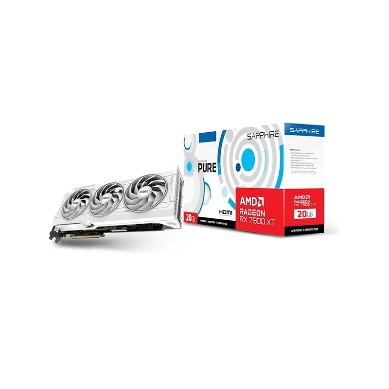 SAPPHIRE PURE RADEON RX 7900 XT | 20GB GDDR6 | 320-bit | 2450MHz | PCIe 4.0 | WHITE