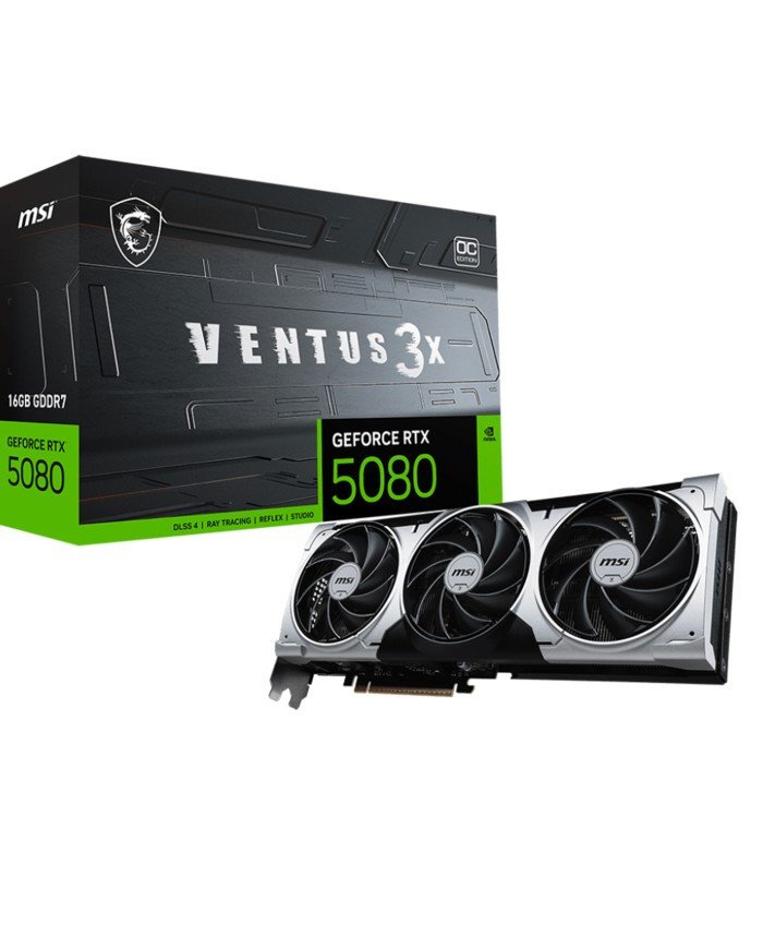 MSI GEFORCE RTX 508MSI GEFORCE RTX 5080 16G VENTUS 3X OC 20 16G VENTUS 3X OC