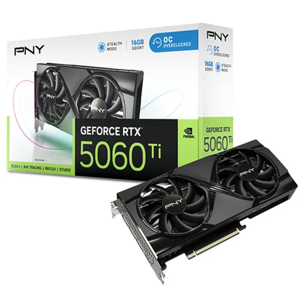 PNY GEFORCE RTX 5060 TI 16GB OC OVERCLOCKED 2X BOX